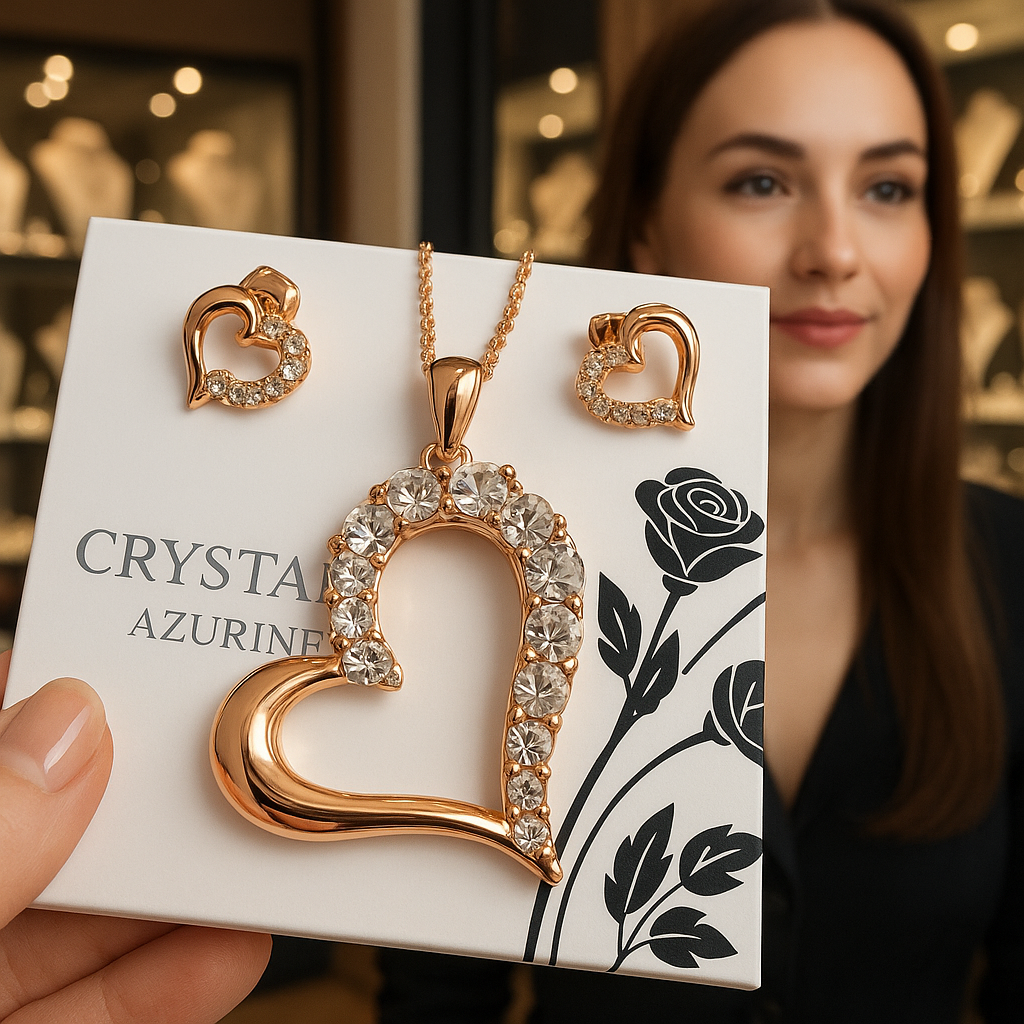 قلادة القلب الذهبية / Fashion Heart & Necklace Gold