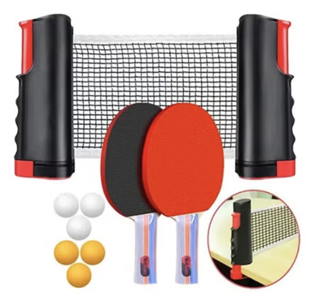مجموعة مضارب تنس الطاولة المطاطية