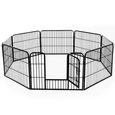 Parc enclos pour chiens modulable – 8 panneaux 60×80 cm