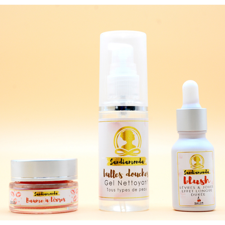 bulles doucces+blush+Baume à lèvres