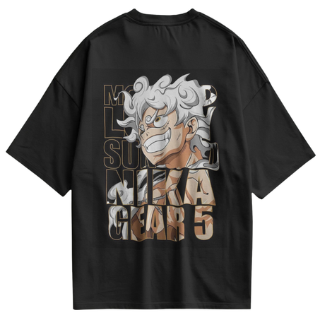 Luffy Gear 5   Black T-Shirt