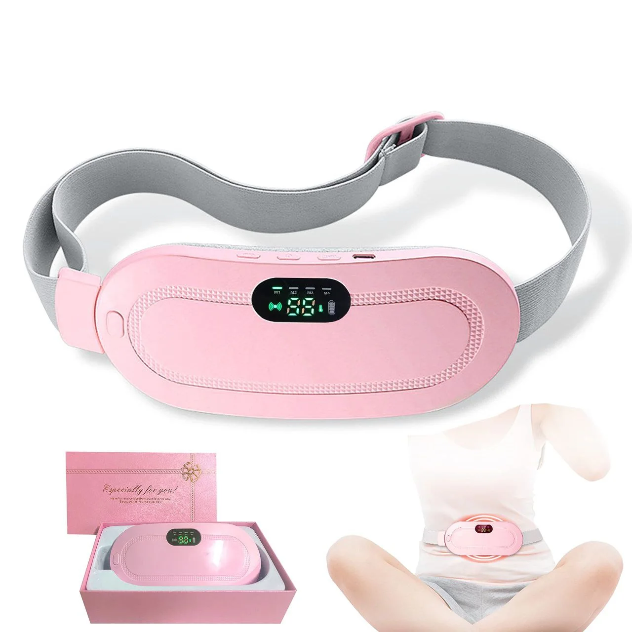 Ceinture de Soulagement Menstruel KYRIAH CARE™ – Chaleur & Vibration Apaisantes