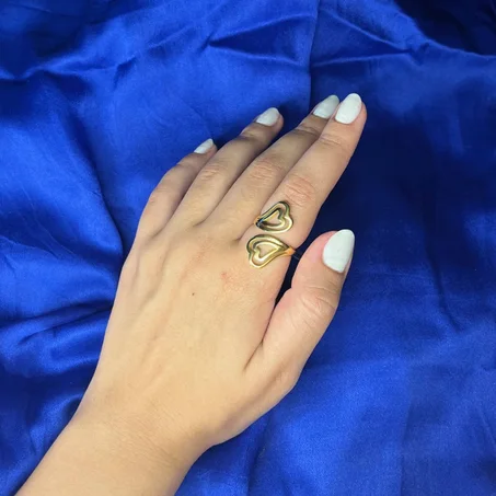 Bague Coeurs Croisés