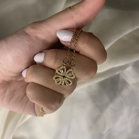 Collier Aux 4 cœurs "réversible"