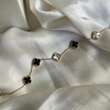 Bracelet VanCleef BlancNoir double face