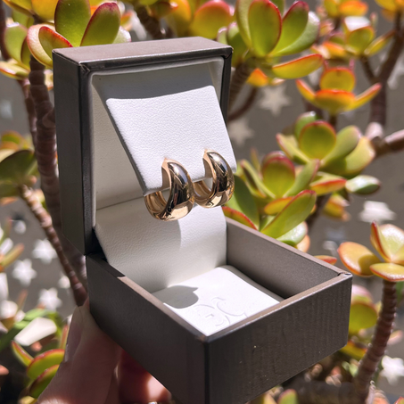 Golden hoops "Pink Gold"