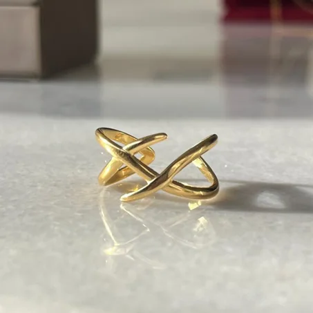 Bague croisée "ajustable"