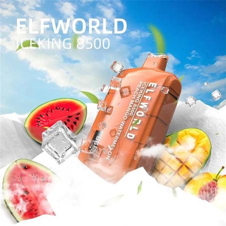 Elfworld IceKing 8500 Puffs Tunisie - Vape Jetable Rechargeable / Affichage du E-liquide