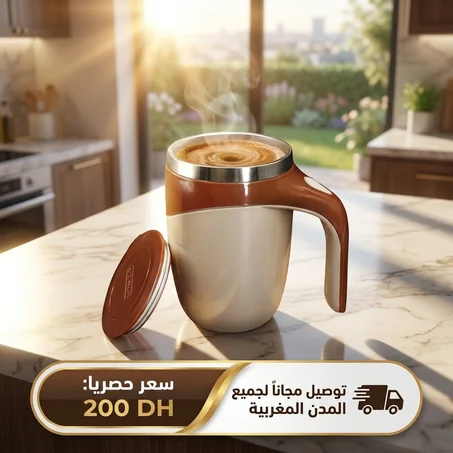 الكأس الذكي المغناطيسي أوتوماتيكي الخلط – للقهوة والبروتين 380ml