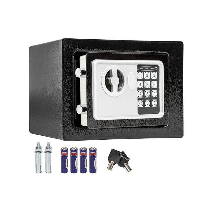 Coffre Fort à Serrure Électronique Avec Code PIN et 2 Clés 17×23×17cm