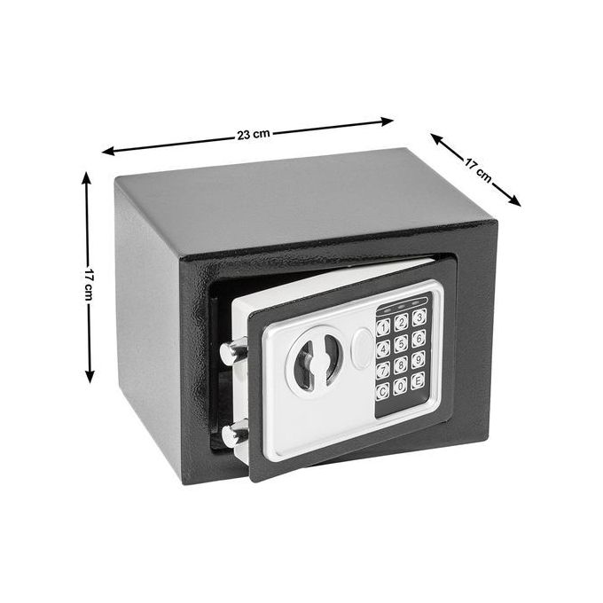Coffre Fort à Serrure Électronique Avec Code PIN et 2 Clés 17×23×17cm