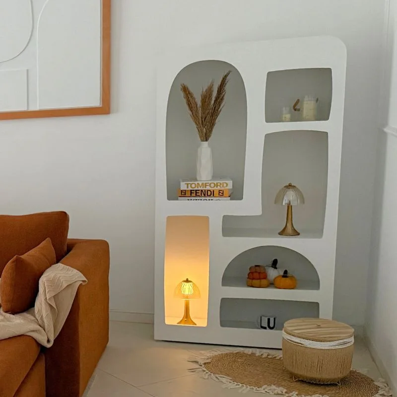 Boho curved niche shelf