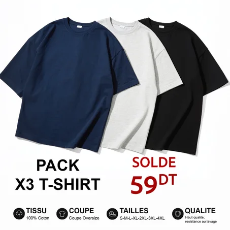 PACK x3 oversize