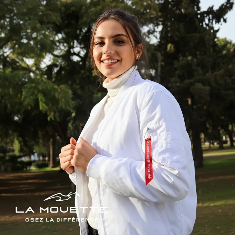 Blouson Chic Blanc - Femme