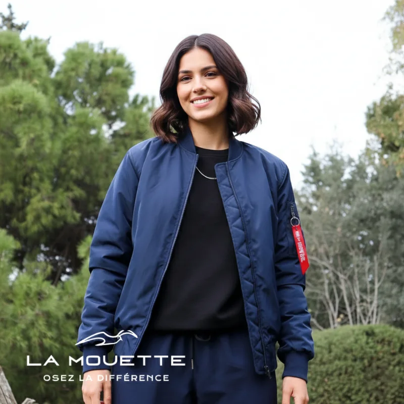 Blouson Chic Bleu - Femme