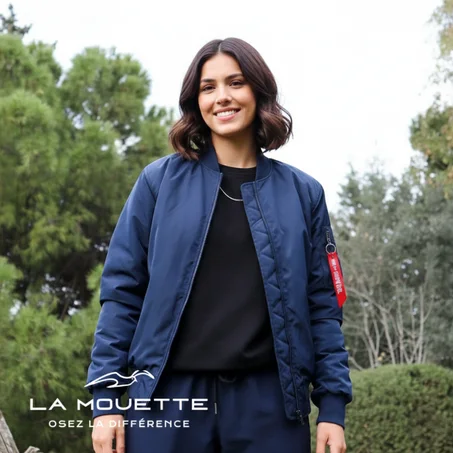 Blouson Chic Bleu - Femme