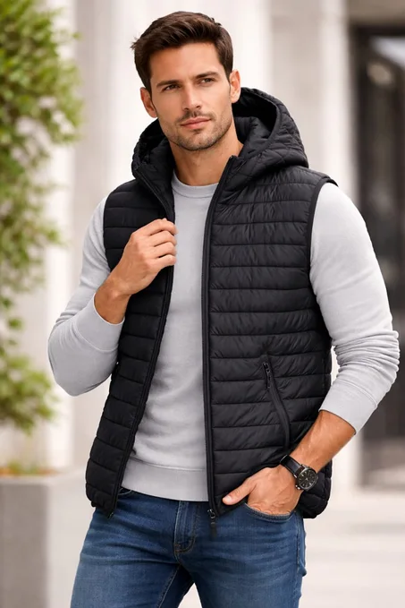 Doudoune sans manches ultra tendance 🖤