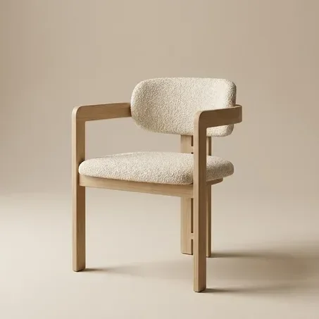 Chaise en bois au design moderne et élégant
