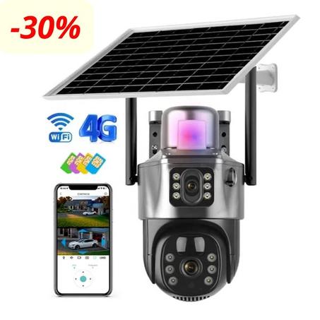كاميرا مراقبة بالطاقة الشمسية كاميرا مراقبة بالطاقة الشمسيةZOOM x10  4G