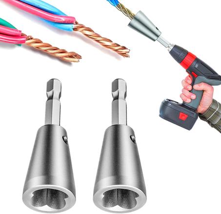 Herramienta de torsión de alambre para taladro, actualizaciones 2025 para taladro, herramienta de electricistas profesionales, vástago hexagonal