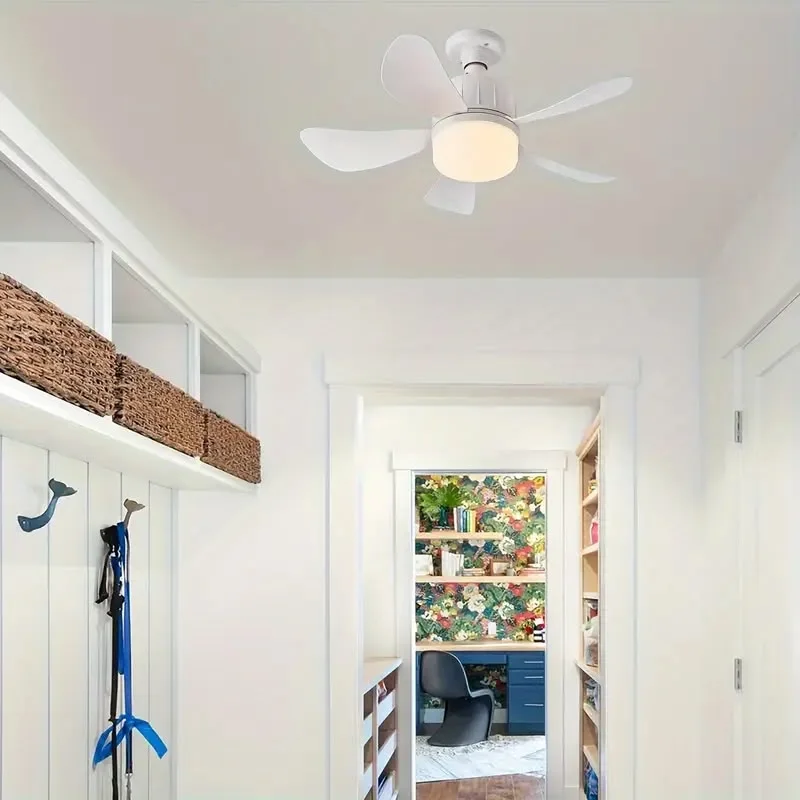 مروحة سقف بإضاءة LED SMYEC 40W – قاعدة E27 – 3 سرعات – تحكم عن بعد – قطر 20.5 بوصة