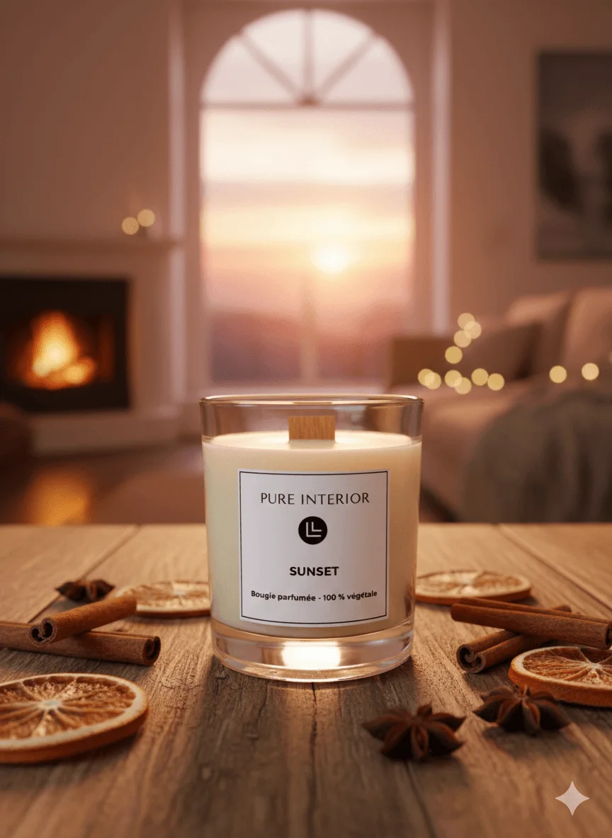 Bougie SUNSET - Orange et cannelle