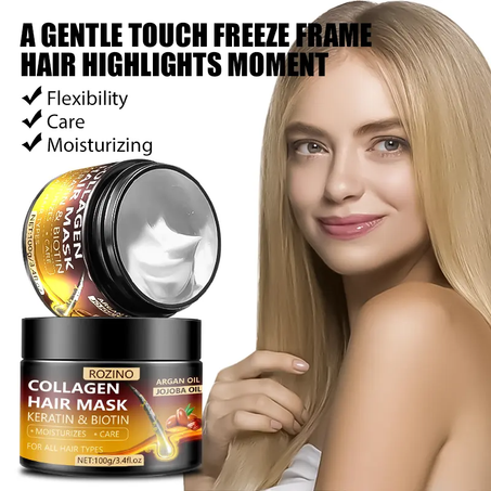 قناع الشعر بزيت الجوجوبا وزيت الأرغان