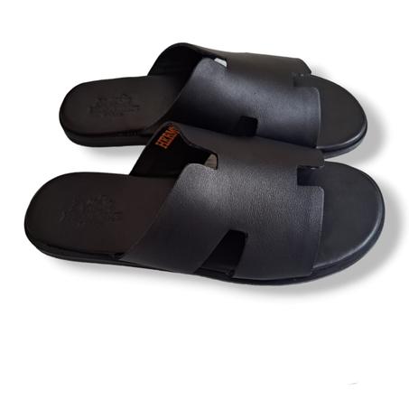 صندل اسود مريح من الجلد الطبيعي 2023