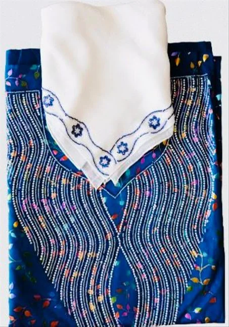 مخور حرير الجوهرة مع شيلة شيفون