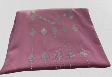 مخور حرير الجوهرة السادة مع تطريز كامل