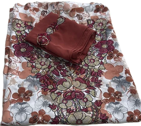 مخور حرير مخرم مع شيلة