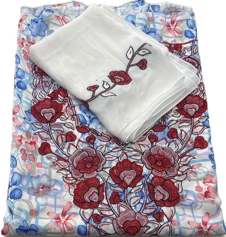 مخور حرير مخرم مع شيلة