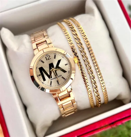ساعة MK ذهبي