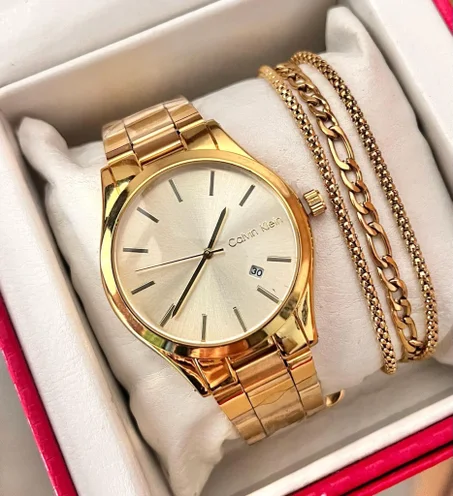 ساعة CK ذهبي