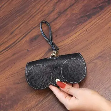Portable Soft Leather Sunglasses Bag  حافظة نظارات جلدية
