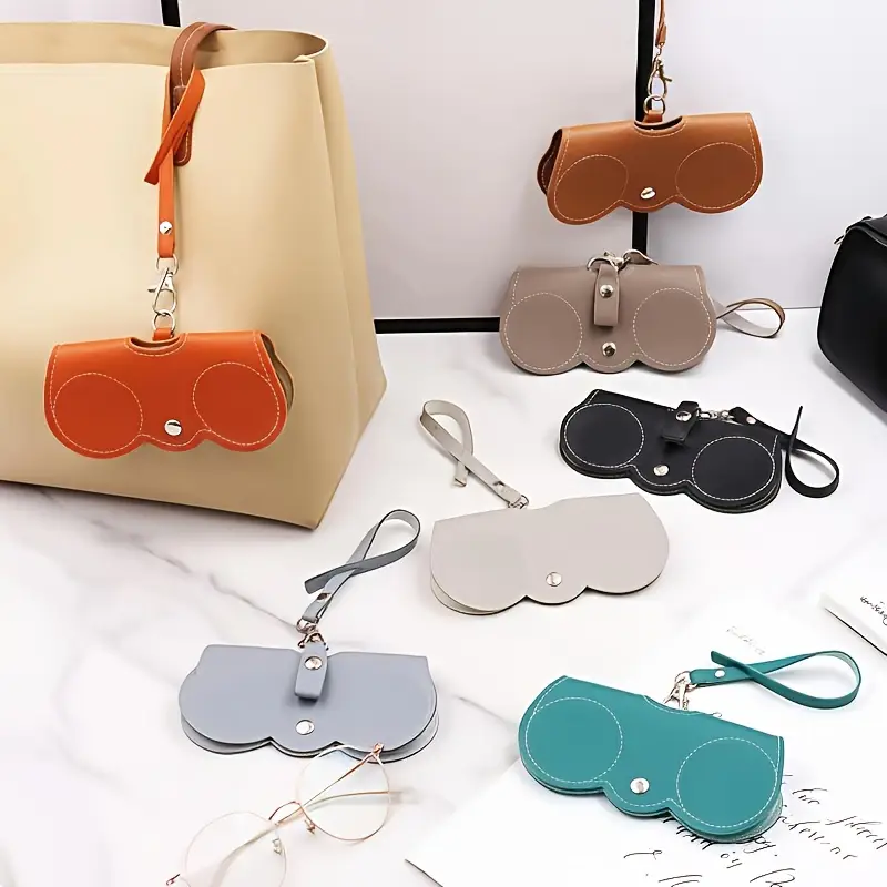 Portable Soft Leather Sunglasses Bag  حافظة نظارات جلدية