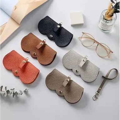 Portable Soft Leather Sunglasses Bag  حافظة نظارات جلدية