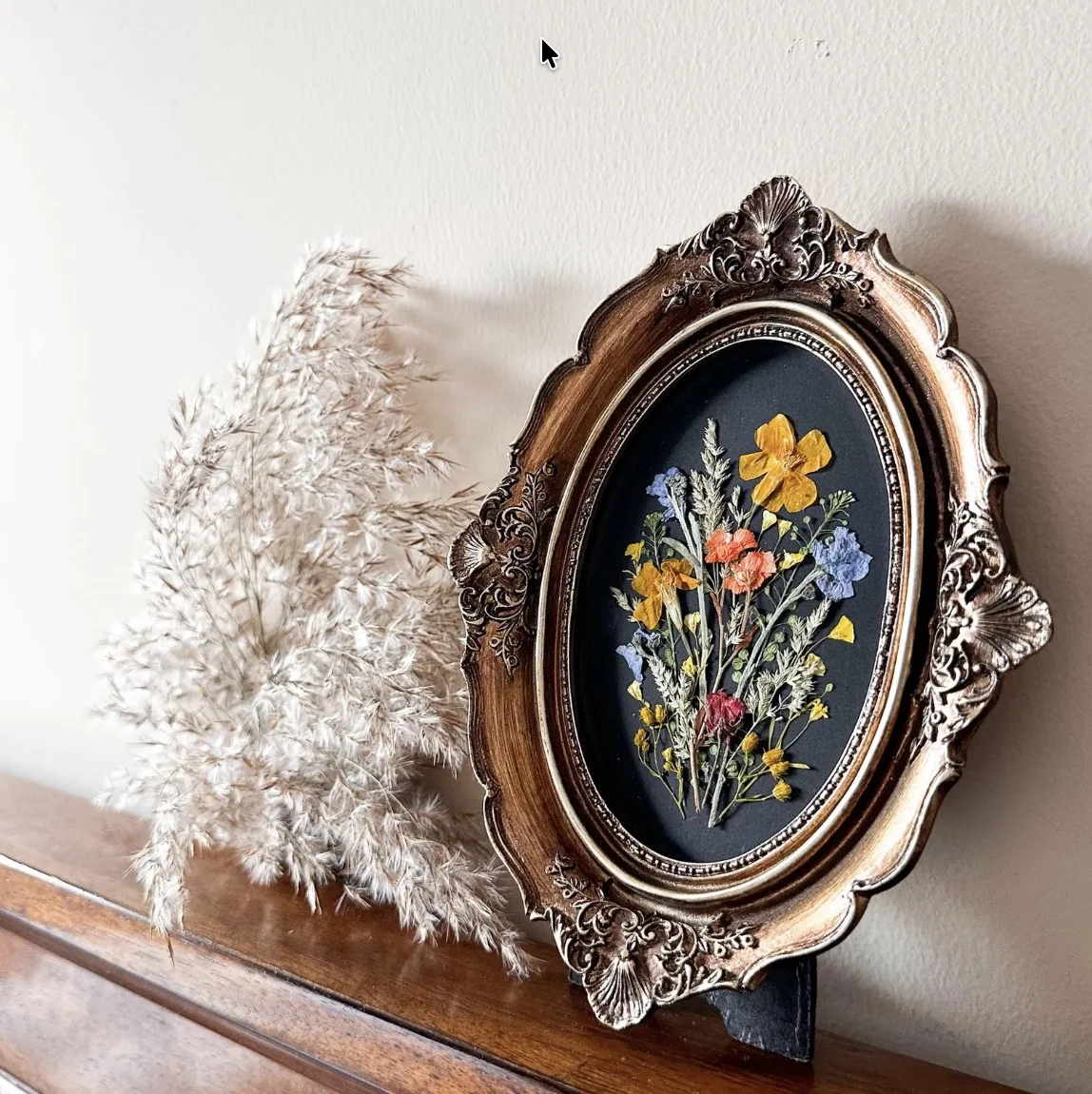 Vintage Pressed Flower Frame