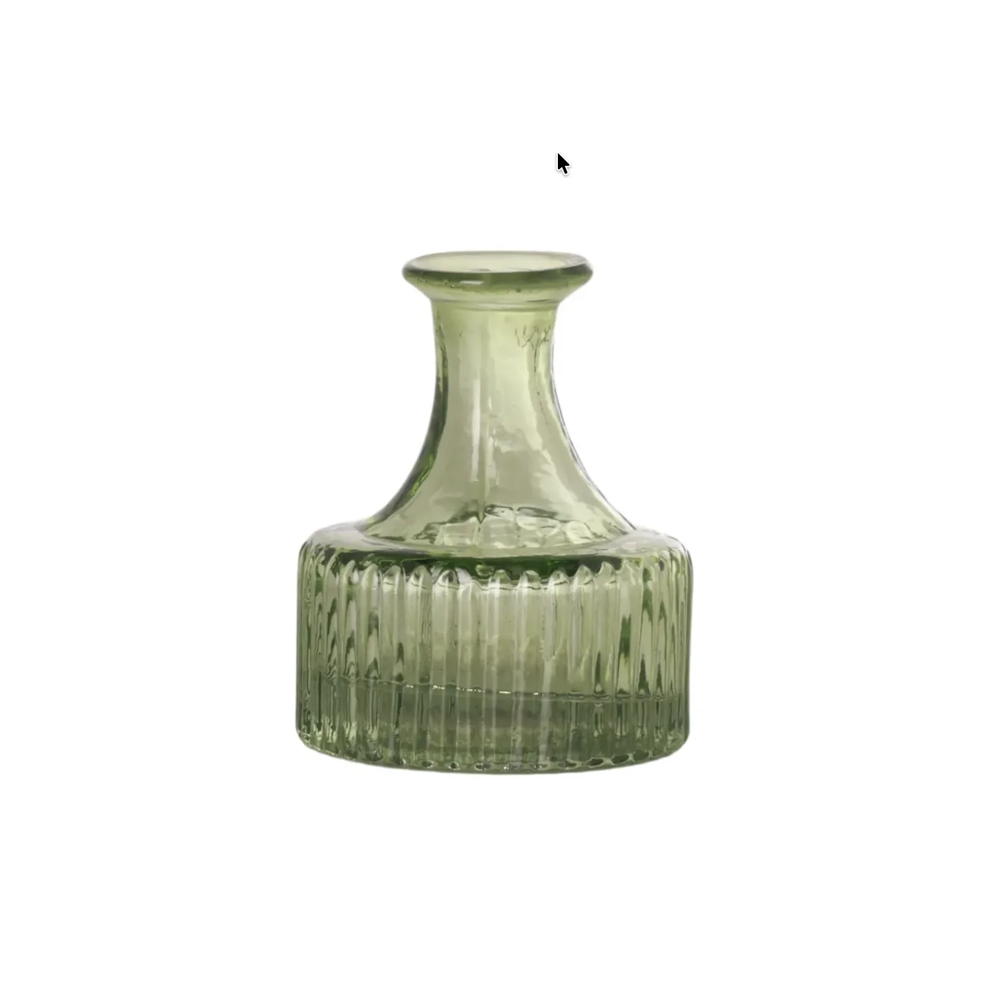 Vintage Ribbed Glass Bud Vases — Set of 4