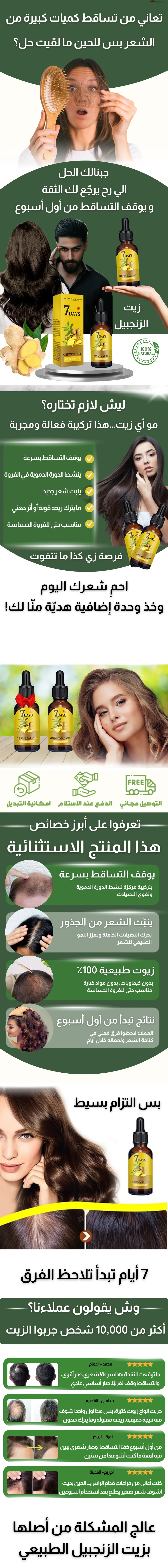 زيت الجينجر للتساقط الشعر - novoloo