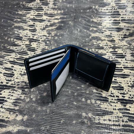 محفظة مصنوعة من جلد طبيعي 100٪ ومخيطة يدويا لحمل بطاقات واموال