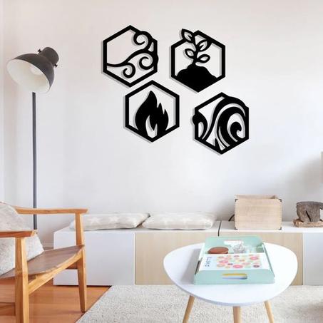 لوحة حائطية "عناصر الطبيعة الأربعة"