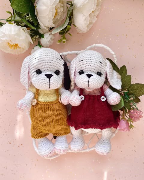 Crochet PATTERN Dogs Dalmatians, Amigurumi With Clothes Tutorial PDF in English
