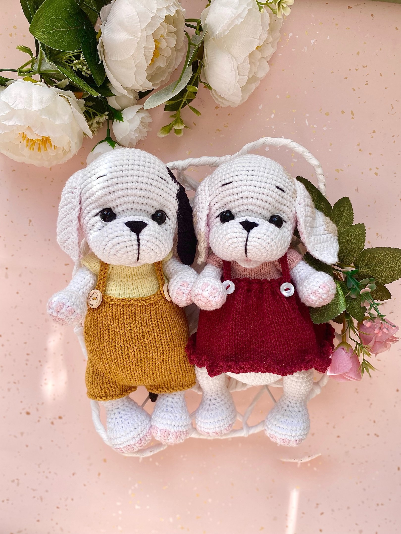 Crochet PATTERN Dogs Dalmatians, Amigurumi With Clothes Tutorial PDF in English