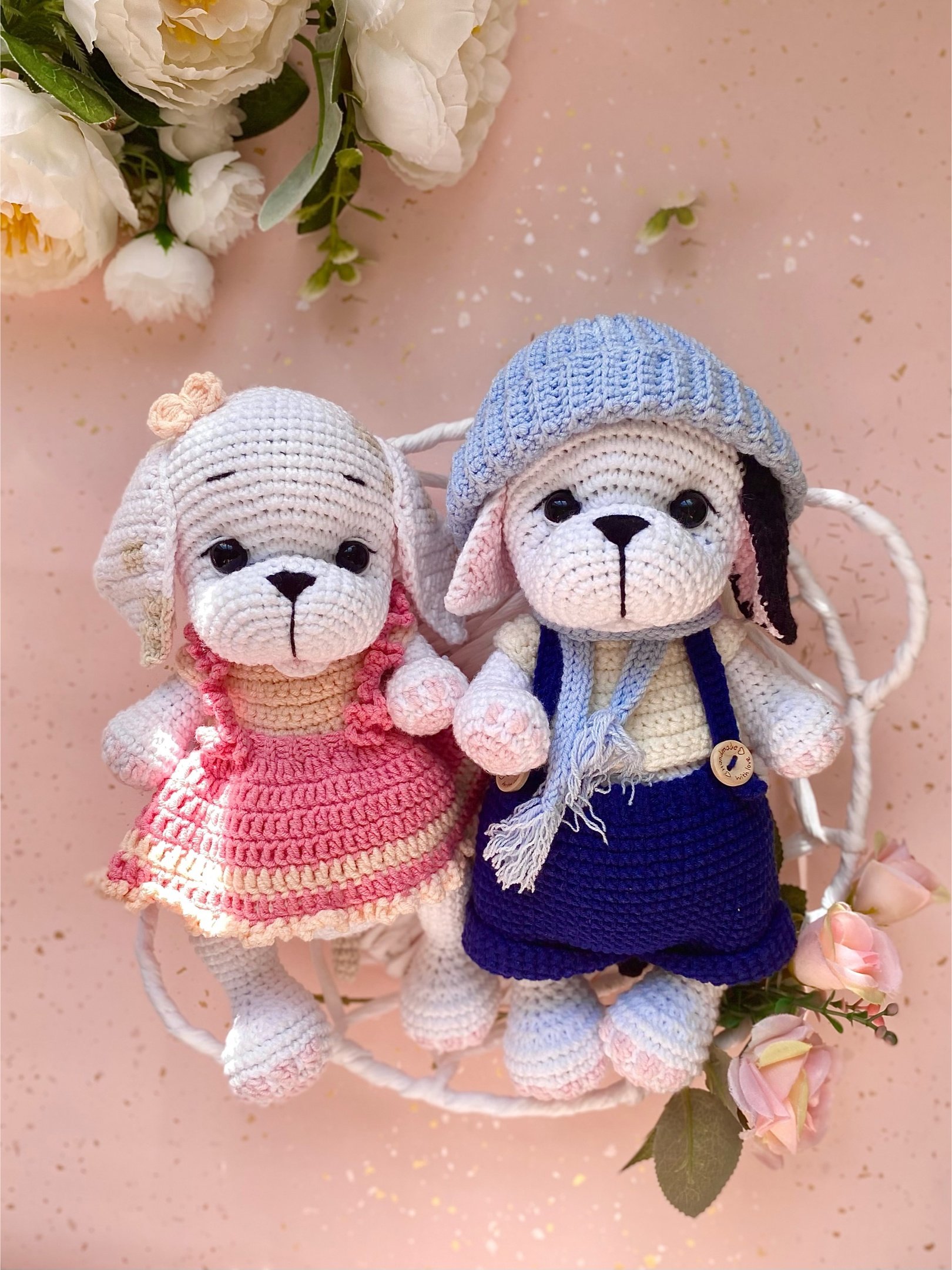 Crochet PATTERN Dogs Dalmatians, Amigurumi With Clothes Tutorial PDF in English