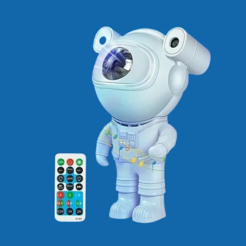 بروجكتور LED بتصميم رائد فضاء وسماء مرصعة بالنجوم – إضاءة مثالية لغرفة الأطفال