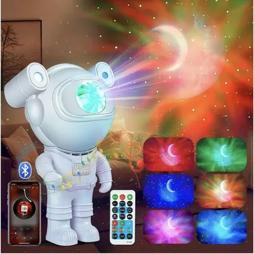 بروجكتور LED بتصميم رائد فضاء وسماء مرصعة بالنجوم – إضاءة مثالية لغرفة الأطفال