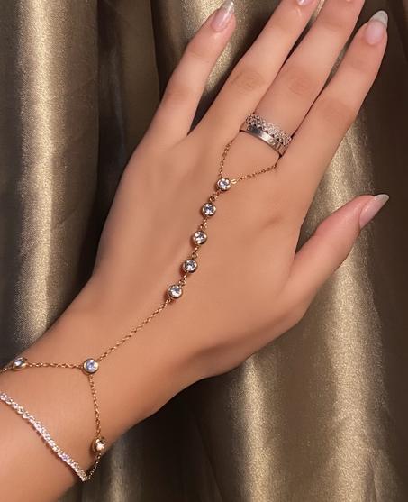 Golden Crystal Handchain