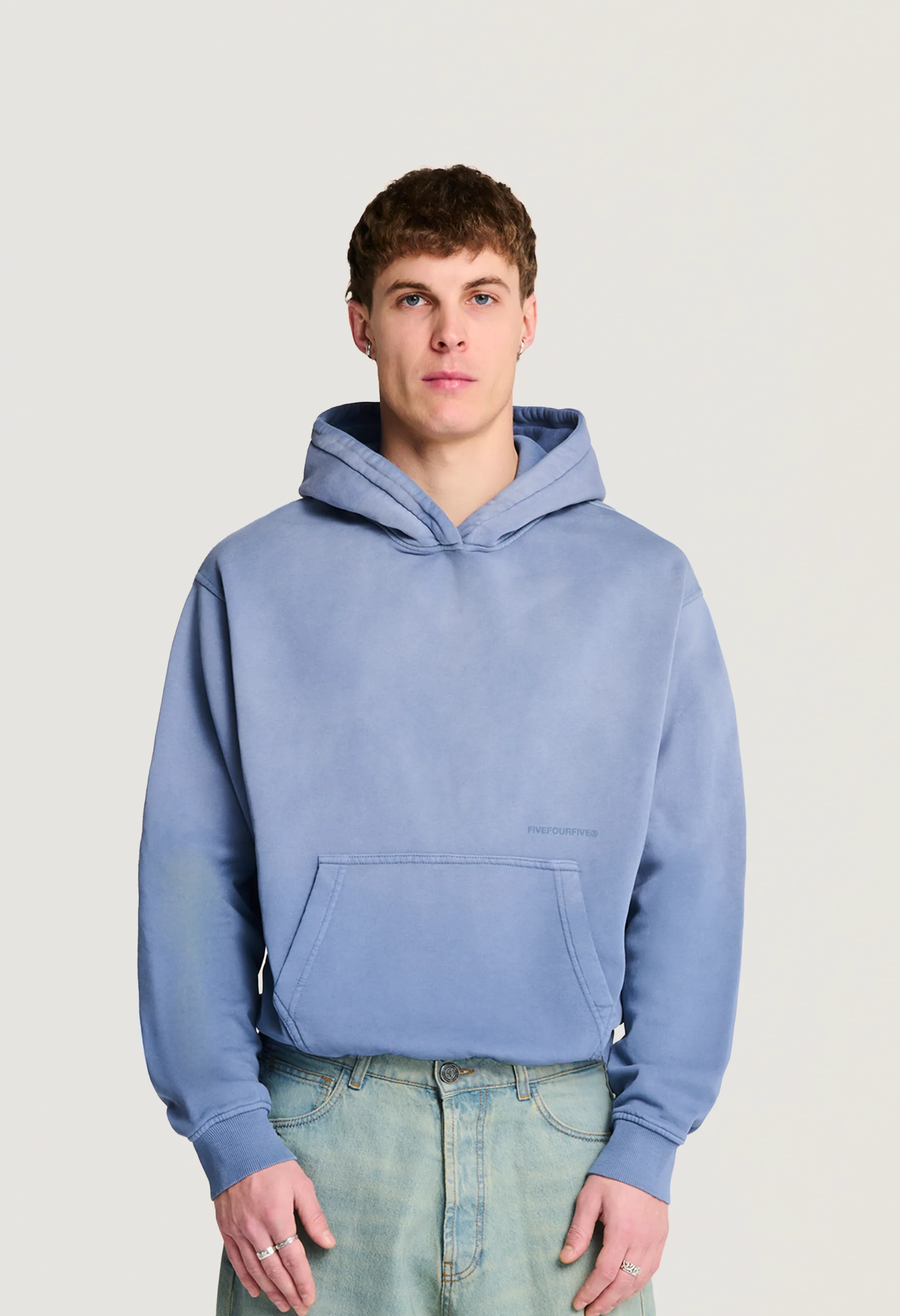 545 EVERYDAY FADED HOODIE LIGHT BLUE