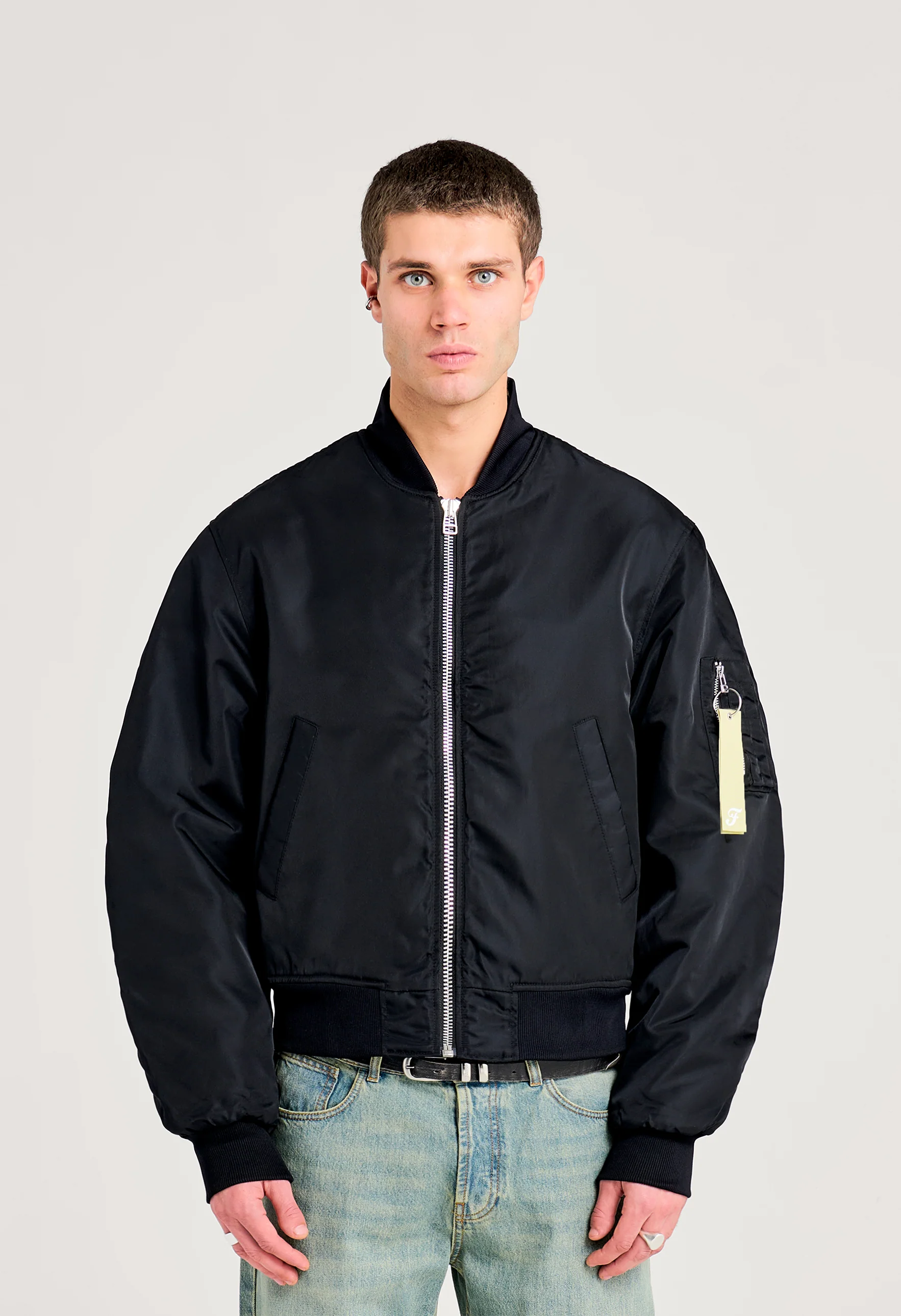 545 EVERYDAY NYLON BOMBER JACKET MIDNIGHT BLACK